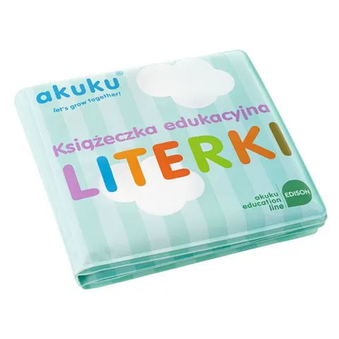 Książeczka edukacyjna do kąpieli Literki, Akuku