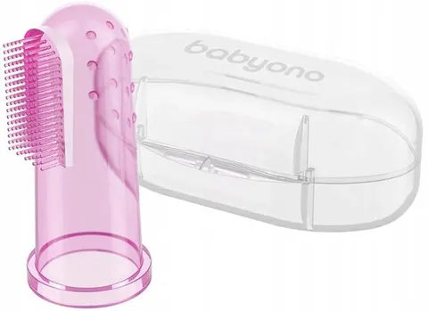 BABYONO PIERWSZA SZCZOTECZKA ZĘBÓW DZIĄSEŁ + ETUI