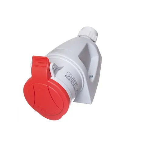 Gniazdo stałe 32A 5P (3P+N+Z) 400V IP44 czerwone, MINI GSM 32/5; 921865 ELEKTROMET