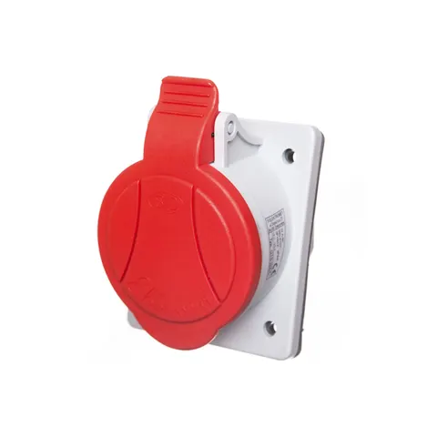 Gniazdo tablicowe skośne 32A 5P (3P+N+Z) 400V IP44 czerwone, GTS 32/5; 921825 ELEKTROMET
