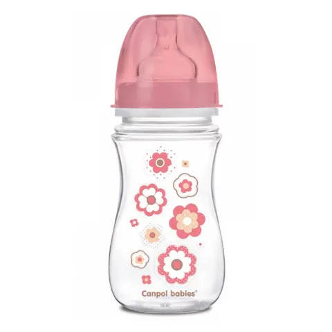 Canpol butelka antykolkowa 240ml + smoczek kolory