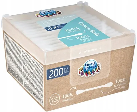 Canpol patyczki higieniczne papierowe 200szt
