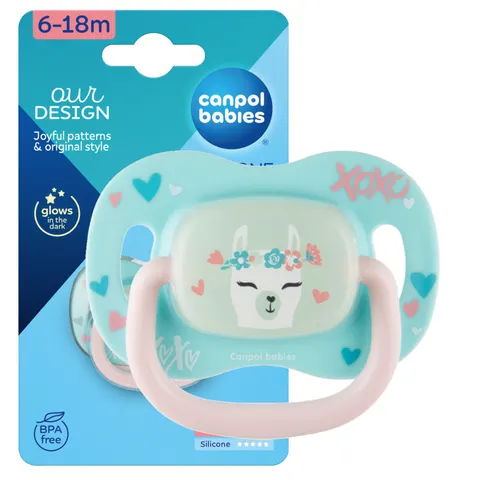 Canpol smoczek silikonowy symetryczny exotic 6-18m