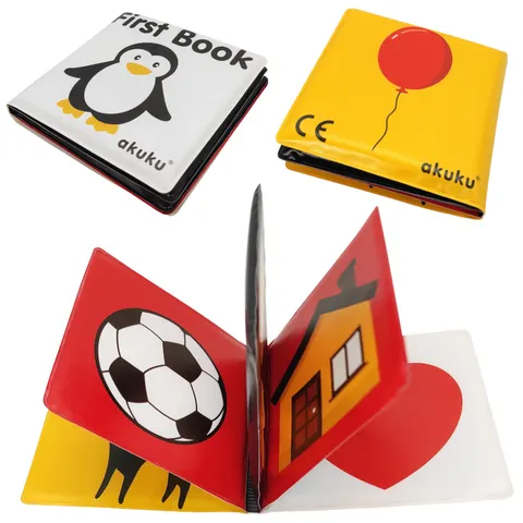 Akuku książeczka edukacyjna do kąpieli z piszczkiem first book