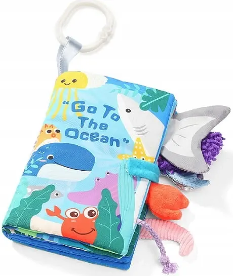 BABYONO MIĘKKA KSIĄŻECZKA SENSORYCZNA OCEAN 544