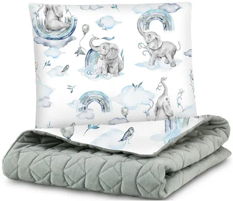 Kocyk velvet pikowany minky 75x100 kołdra Babymam
