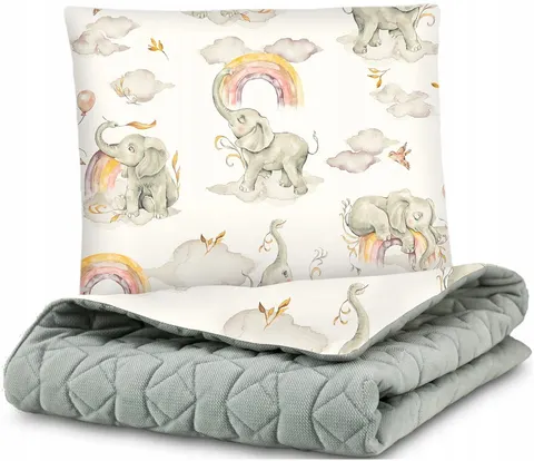 Kocyk velvet pikowany minky 75x100 kołdra Babymam