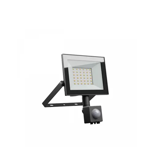 Noctis LUX 4 NaŚwietlacz 30W CW 230V IP44 141x185x53mm Czarny Czujnik Ruchu PIR
