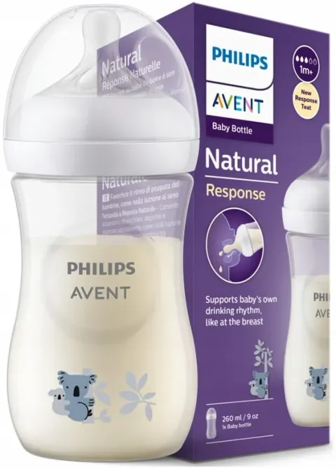 Philips Avent butelka antykolkowa natural 3 response 260ml SCY903/67 koala