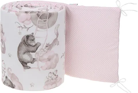 Babymam dwustronny ochraniacz 180x30 do łóżeczka premium