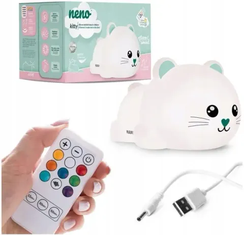 NENO KITTY lampka nocna dla dzieci led + pilot