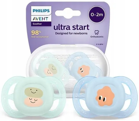 Philips Avent (SCF075/04) Ultra Start Smoczek uspokajający 0-2 m