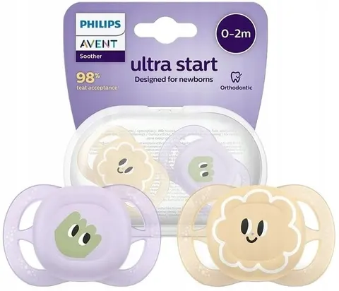 Philips Avent (SCF075/03) Ultra Start Smoczek uspokajający 0-2 m