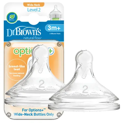 DR Brown's smoczek do butelki options+ poziom 2 3m+ 2szt