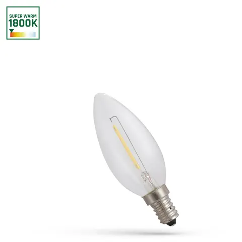 LED Świecowa E-14 230V 1W COG 1800k Clear Spectrum