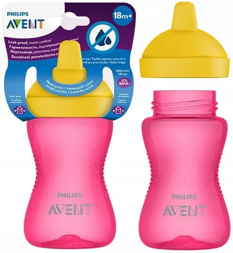 Philips avent kubek z twardym ustnikiem 300ml 18m+ różowy