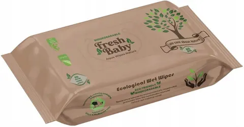 Aqua wipes chusteczki nawilżane grube 60szt water fresh baby aqua nature