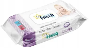 Fresh Baby Chusteczki nawilżane Jumbo pack z klipsem 120 sztuk