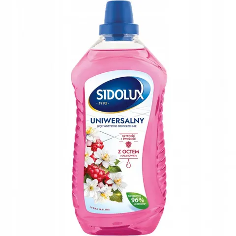 SIDOLUX Płyn uniwersalny z octem MALINOWYM, 1 l