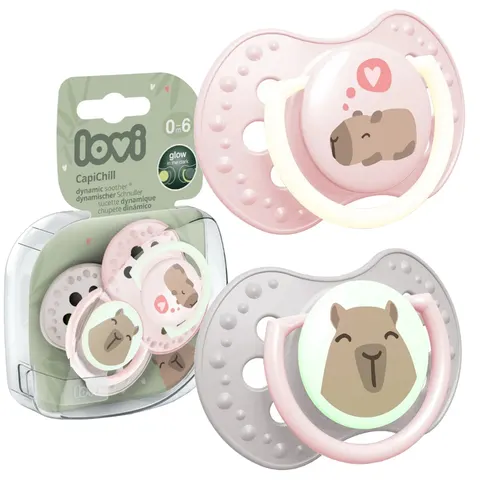 Lovi Smoczek Silikonowy Dynamiczny 2szt. 0-6m CapiChill Girl