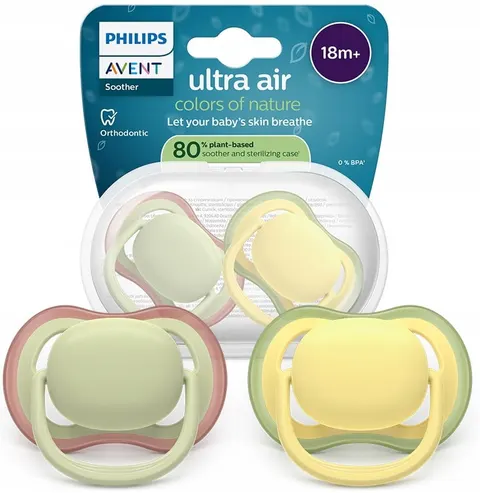 Philips avent smoczek uspokajający ultra air 18m+ 2szt