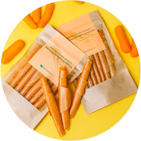 MARCHEWKOWE ROLLSY NATURALNY BETA - KAROTEN 50G - NATURALNIE ZDROWI