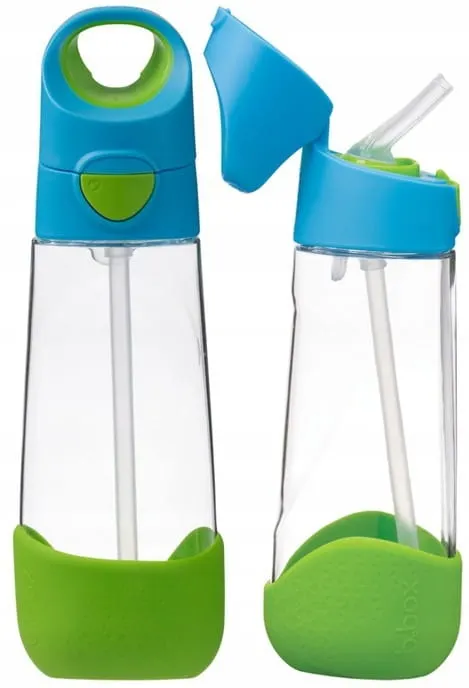 Butelka tritanowa ze słomką 600 ml Ocean Breeze, B.box