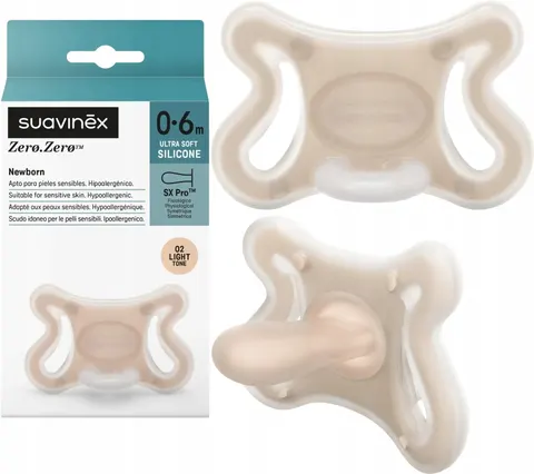 Suavinex smoczek silikonowy fizjologiczny Zero 0-6m Light