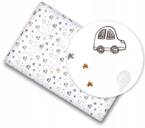 Prześcieradło materiałowe do kołyski 90x40 cm z gumką Babymam