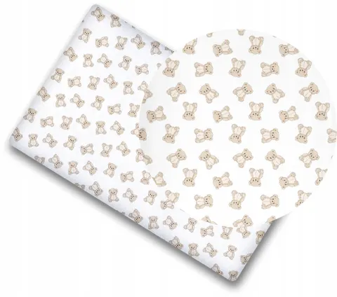 Prześcieradło materiałowe do kołyski 90x40 cm z gumką Babymam