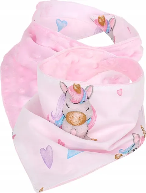 Babymam miękki śliniak apaszka minky na rzepy 2w1