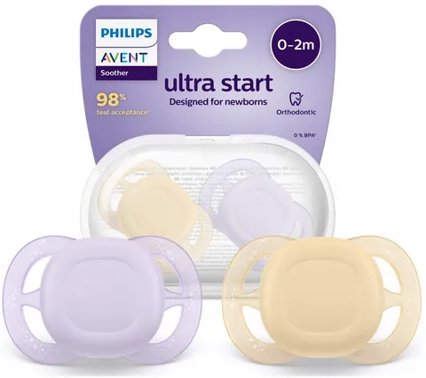 Philips Avent smoczek ultra start day dla noworodka 0-2m + Etui