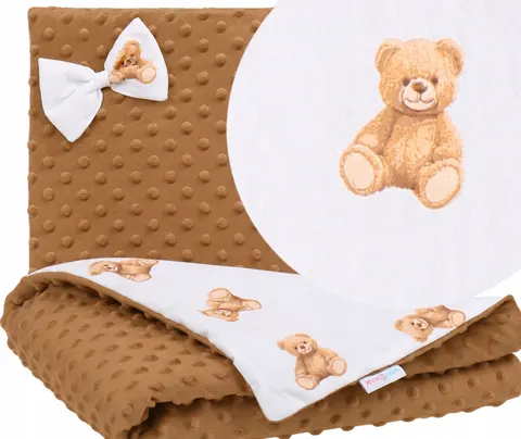 Babymam komplet do wózka minky kocyk + poduszka
