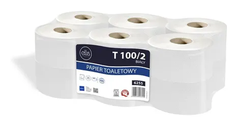 Papier toaletowy jumbo 90 m celuloza 2 warstwy opak. 12 szt. Lamix T Ellis Professional 100/2