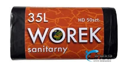 Worki na śmieci 35L HDPE czarne rolka 50 szt.