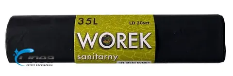 Worki na śmieci mocne 35L LDPE czarne rolka 20 szt.