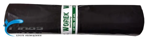 Worki na śmieci mocne 120L LDPE czarne rolka 25 szt.
