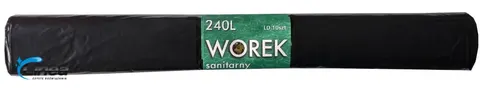 Worki na śmieci mocne 240L LDPE czarne rolka 10 szt.