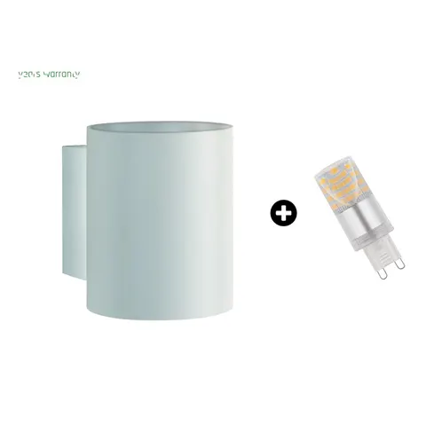 Pakiet 5 lat Gwarancji : Oprawa Squalla G9 tuba Biała + LED G9 4W WW ( Slip006011 + Woj+14433 )