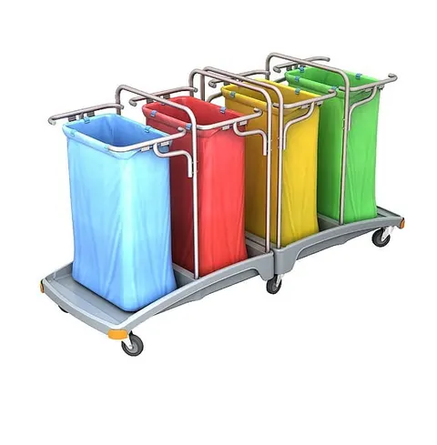 Poczwórny wózek na odpady 4x120L Splast TSO-0013