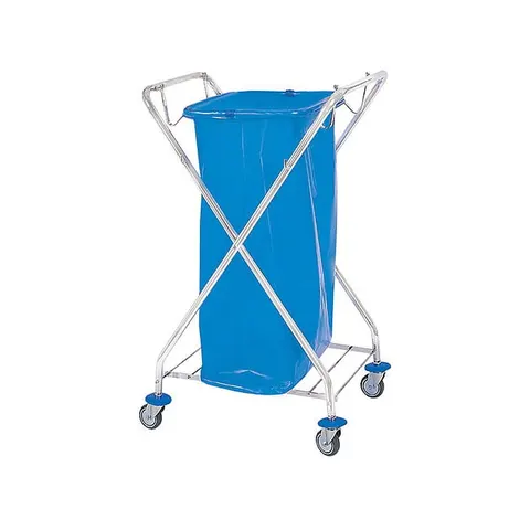 Pojedynczy wózek na odpady chromowany 1x120L Splast ODP-0001