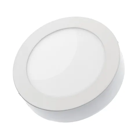 Algine ECO LED Round 230V 12W IP20 CW Sufitowe Biała Ramka Natynkowa