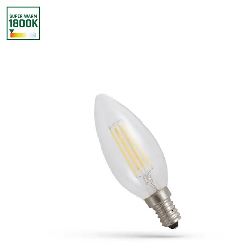 LED Świecowa E-14 230V 4W COG 1800k Clear Spectrum