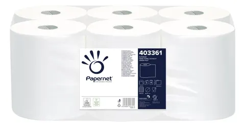 Ręczniki w roli Autocut 140 m celuloza 2 warstwy opak. 6 szt. Papernet 403361