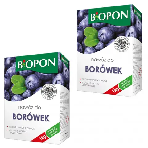 BIOPON Nawóz do borówek granulat 1 kg, pakiet 2 opakowań