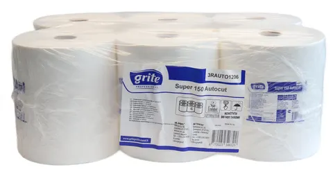 Ręczniki w roli Autocut 150 m celuloza 2 warstwy opak. 6 szt. grite Super 150