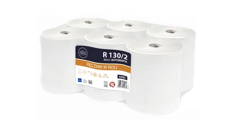 Ręcznik papierowy w roli biały celuloza 2-warstwowy 2x20g 130m LAMIX R ELLIS PROFESSIONAL 130/2 AUTOMATIC 1szt.