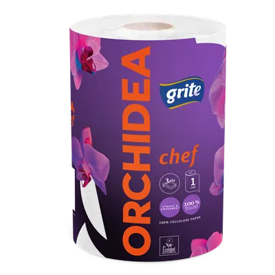Ręcznik kuchenny 41,4 m celuloza 3 warstwy opak. 1 szt. Grite Orchidea Chef 1
