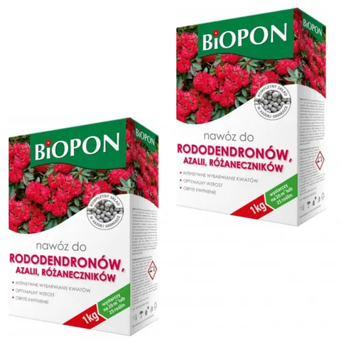 BIOPON Nawóz do rododendronów, azalii i różaneczników 1 kg, pakiet 2 opakowań