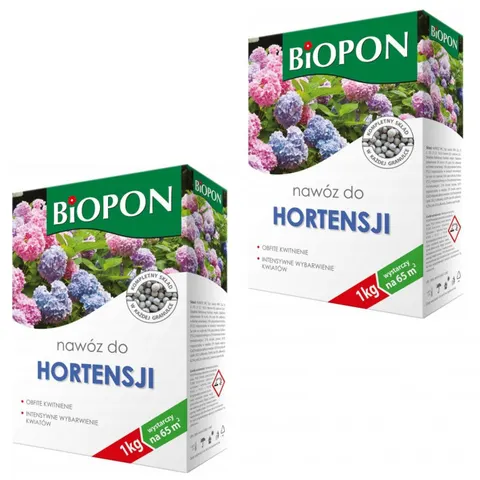 BIOPON Nawóz do hortensji granulat 1 kg, pakiet 2 opakowań